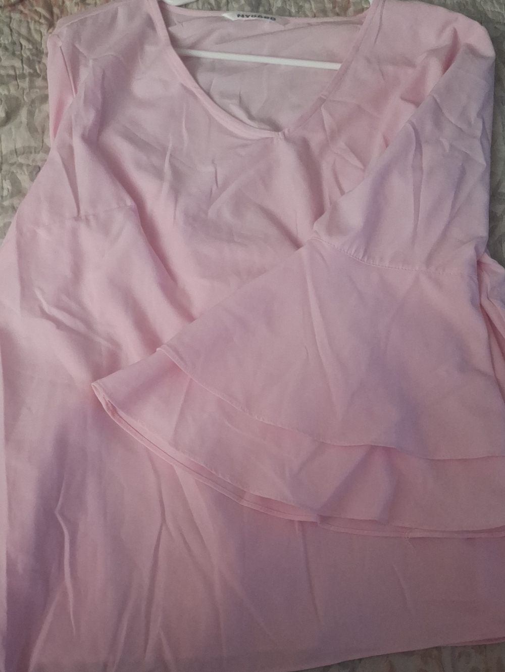 Peter Nygard Light Pink Ruffle Sleeve Blouse